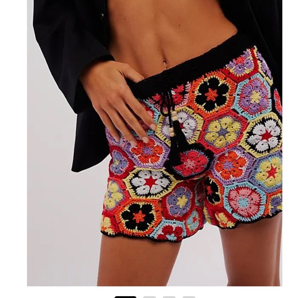 OCEANUS AVA CROCHET SHORTS MADE IN BALI NWOT SZ S $188 2 available s and xs